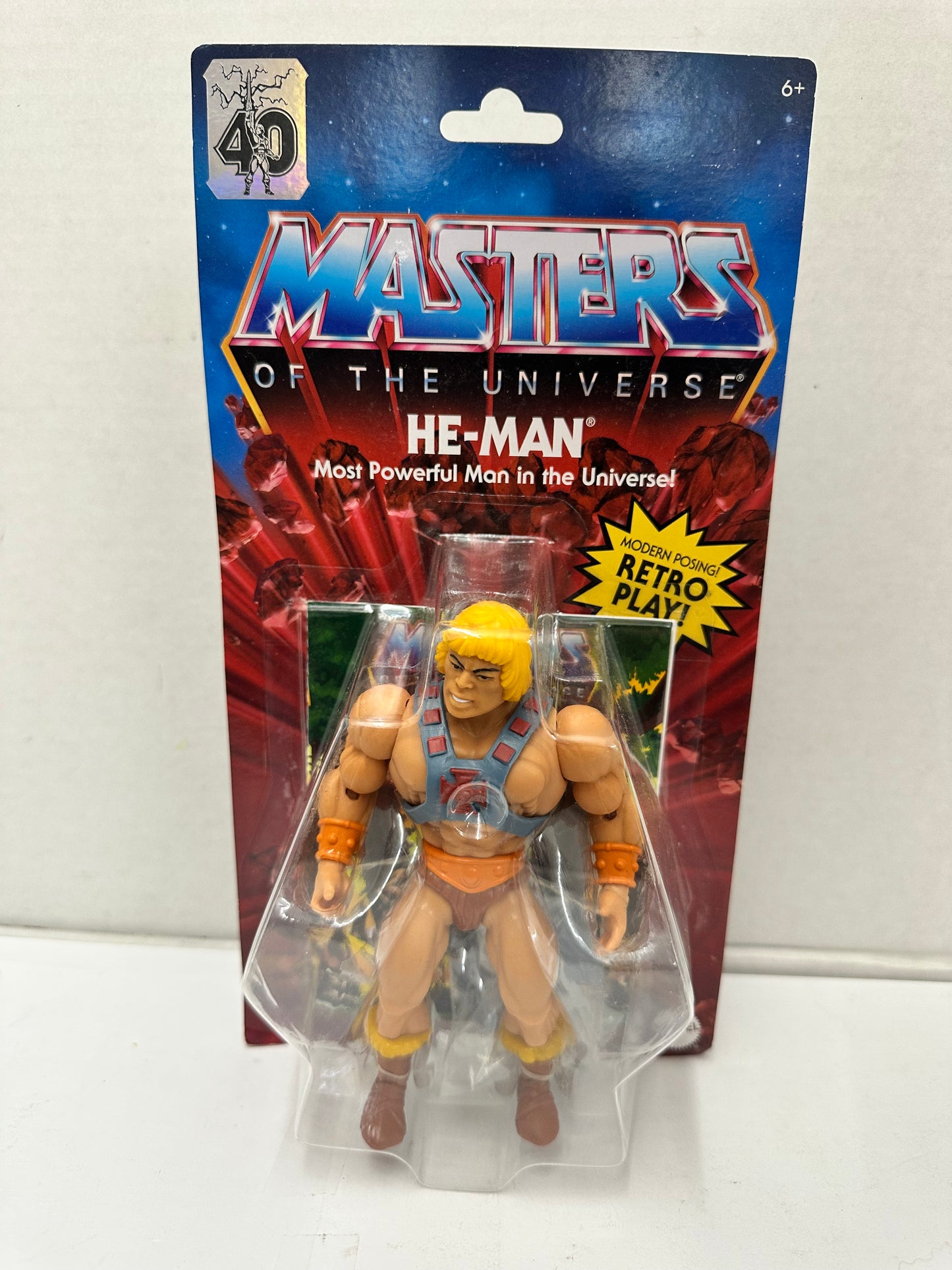 Masters Of The Universe Origins He-Man Figure 40th Anniversary Pack