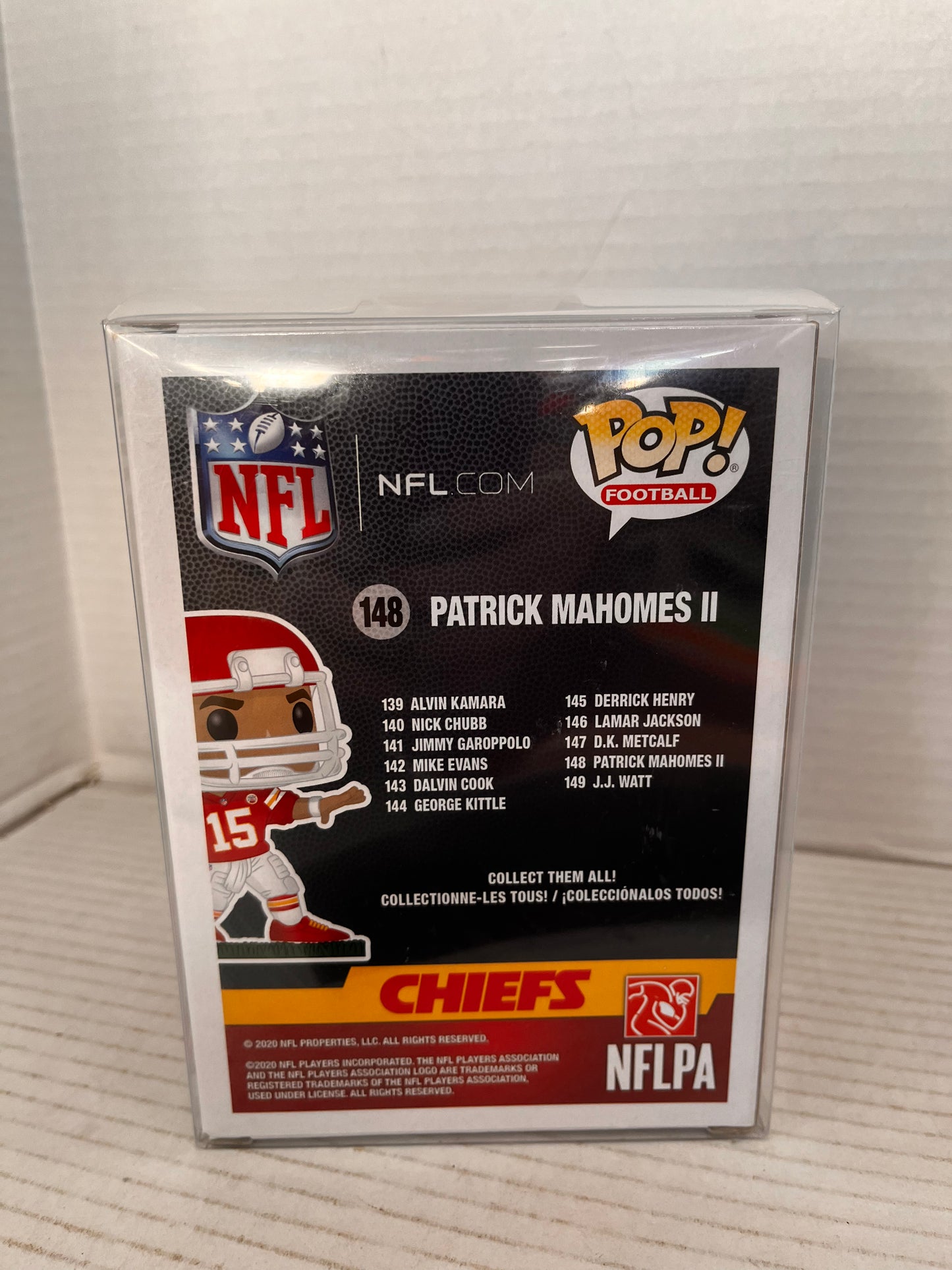 Funko Pop! Football Kansas City Chiefs Patrick Mahomes 148 W/ Pop Protector