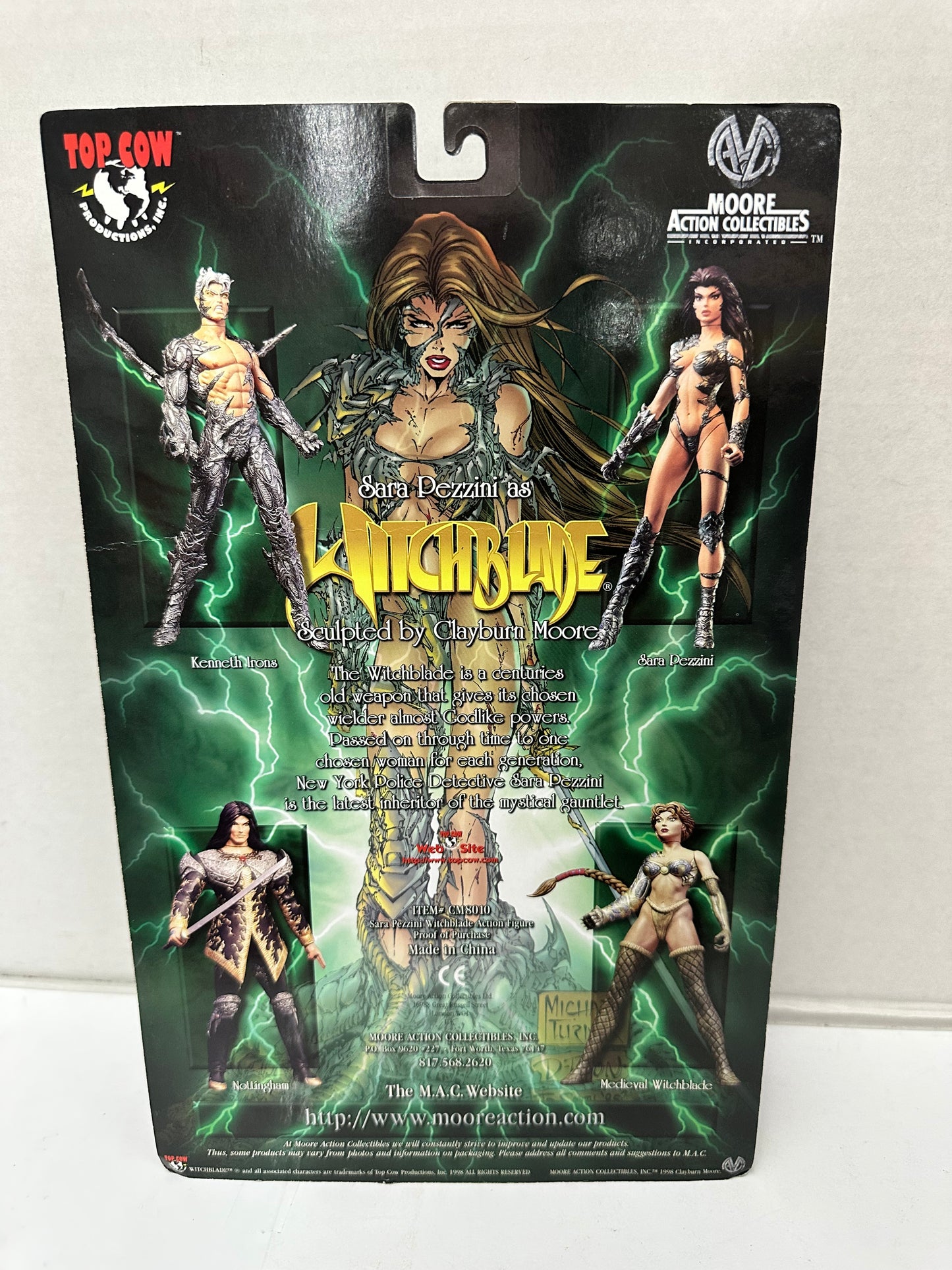 1998 Moore Action Collectibles Sara Pezzini As Witchblade 6" Action Figure