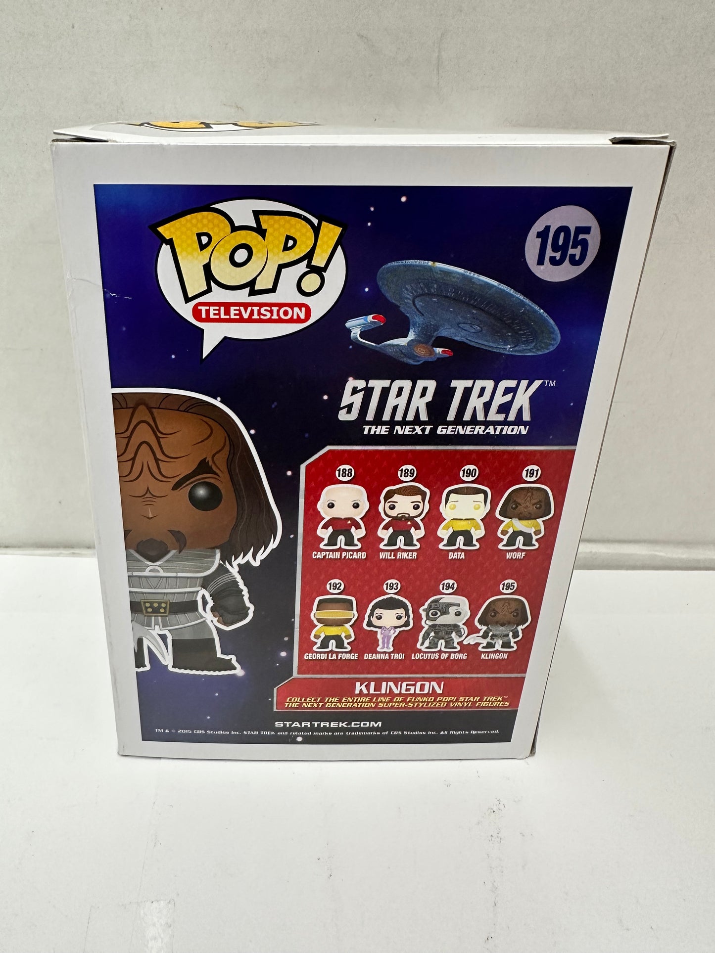 Funko Pop! TV: STAR TREK The Next Generation ☆KLINGON☆ #195 TNG Movies