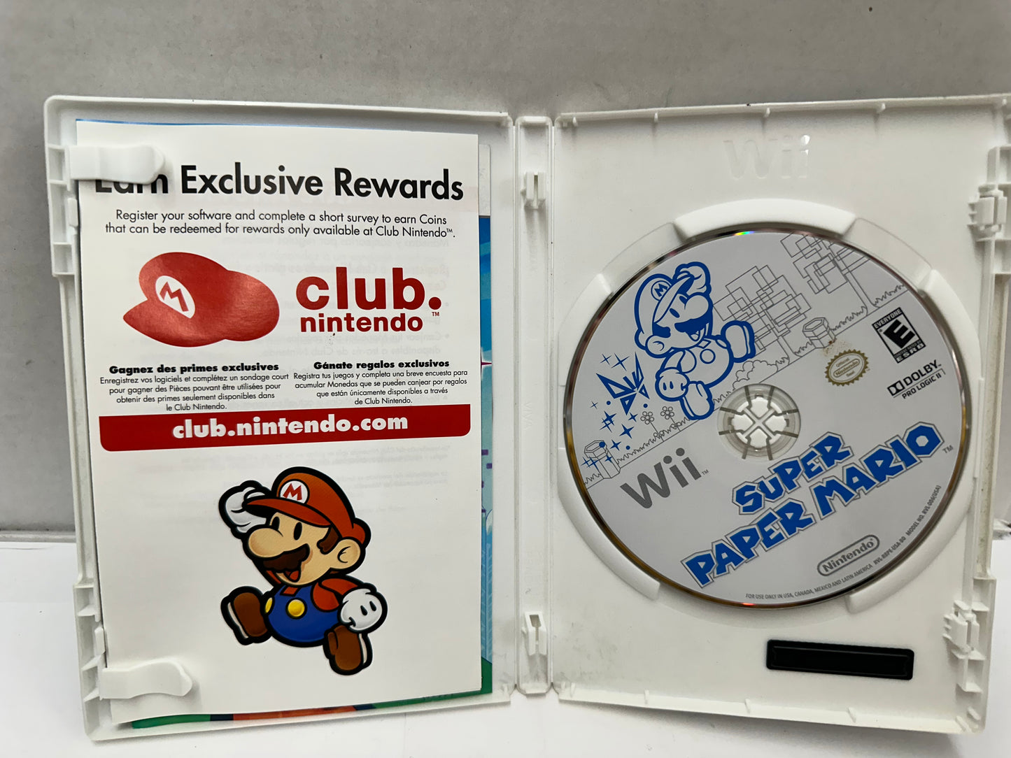 Super Paper Mario Nintendo Selects Wii Video Game Complete tested