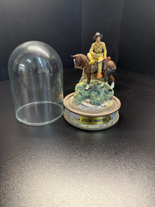 Franklin Mint John Wayne WESTERN LAWMAN Glass Domed Sculpture