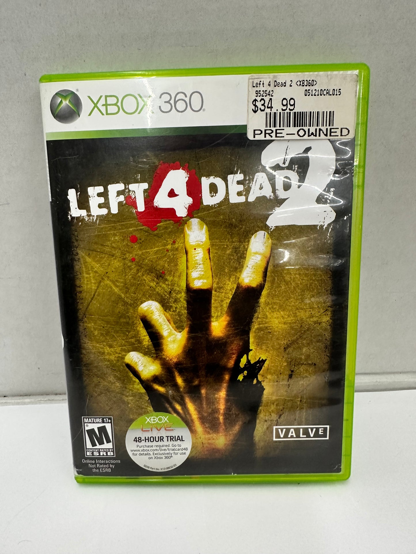 Microsoft Xbox 360 Left 4 Dead 2 Complete CIB W/ Manual and Case