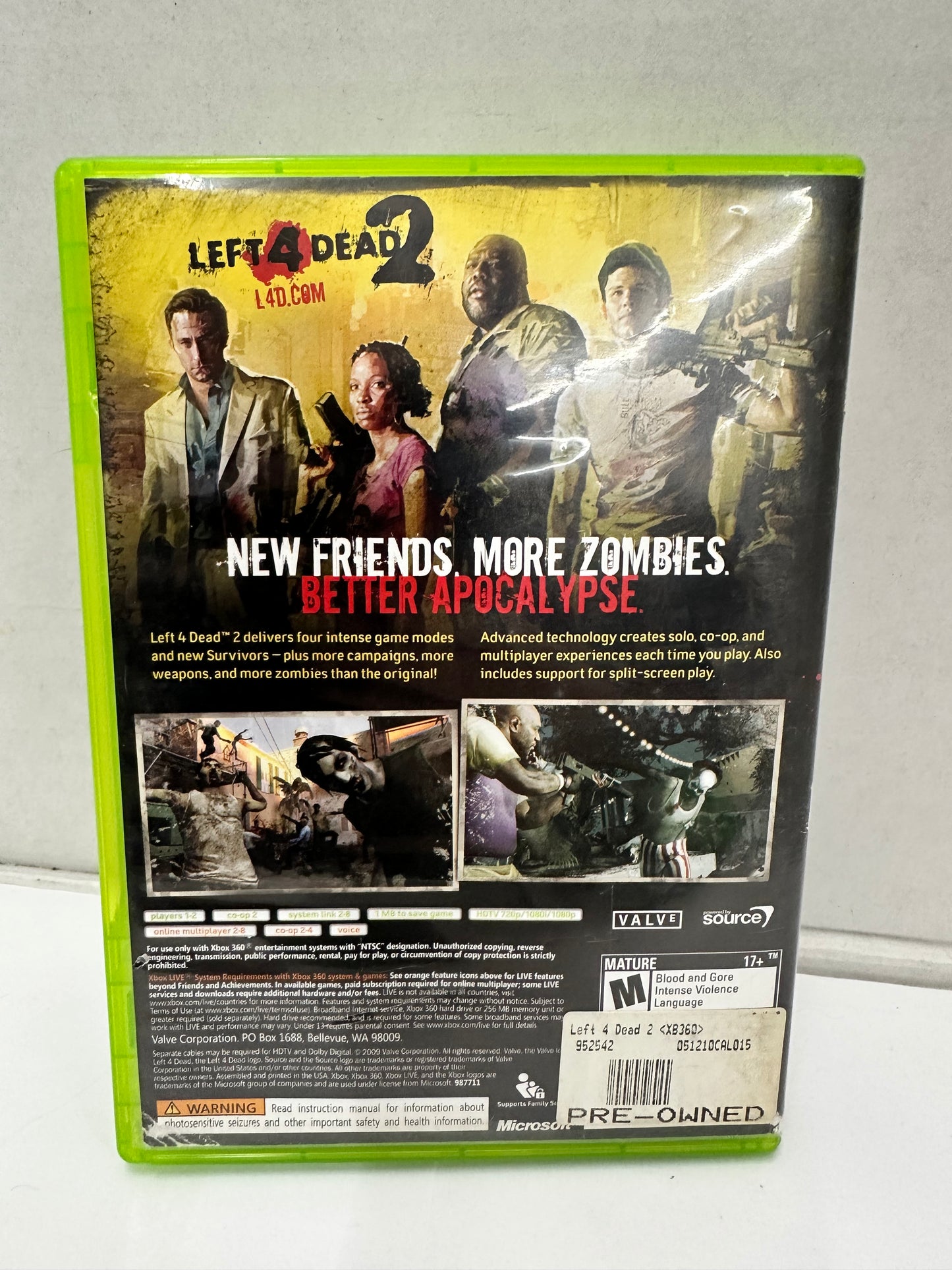 Microsoft Xbox 360 Left 4 Dead 2 Complete CIB W/ Manual and Case