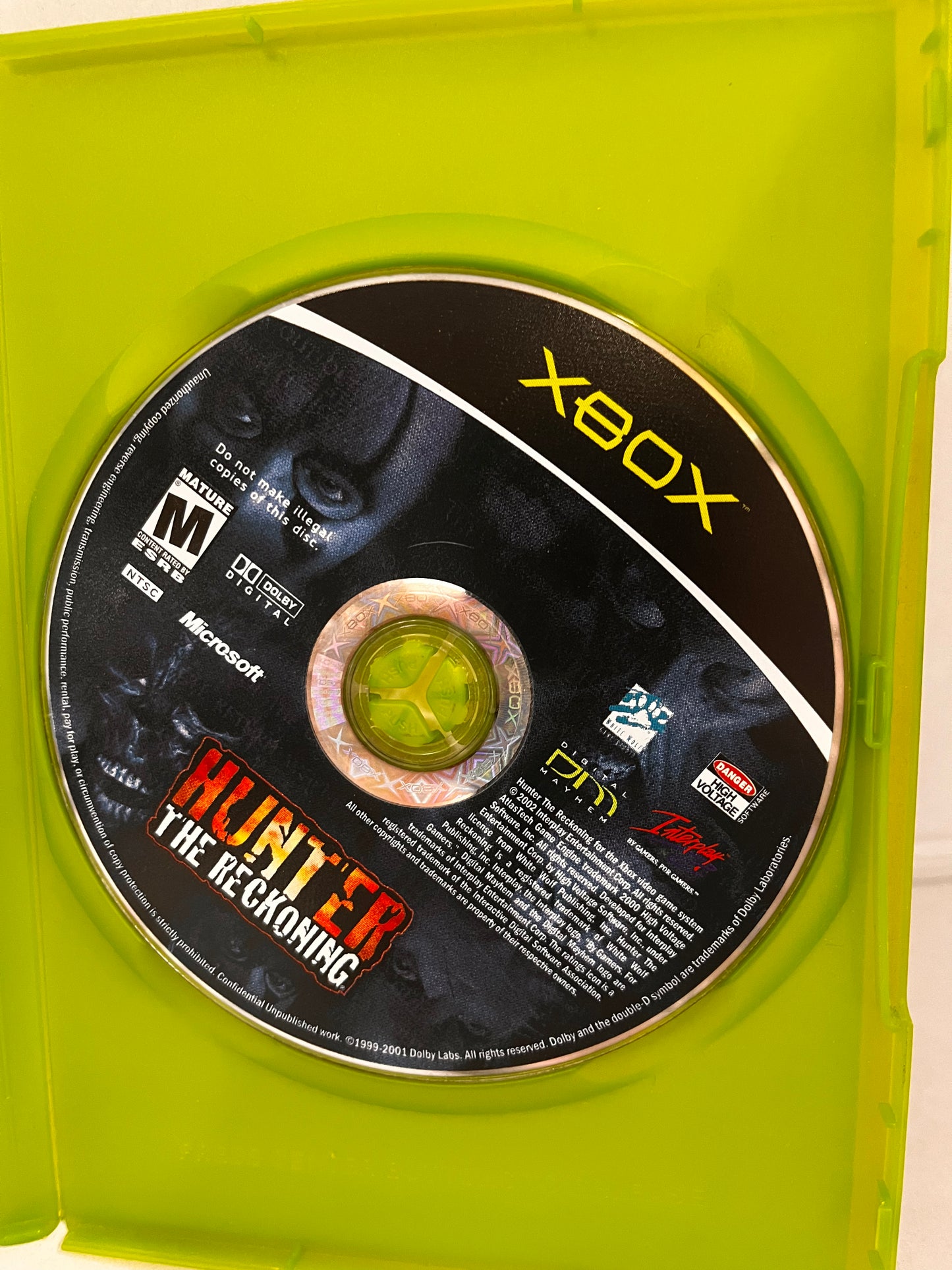 Hunter The Reckoning (Microsoft Original Xbox, 2002) Complete
