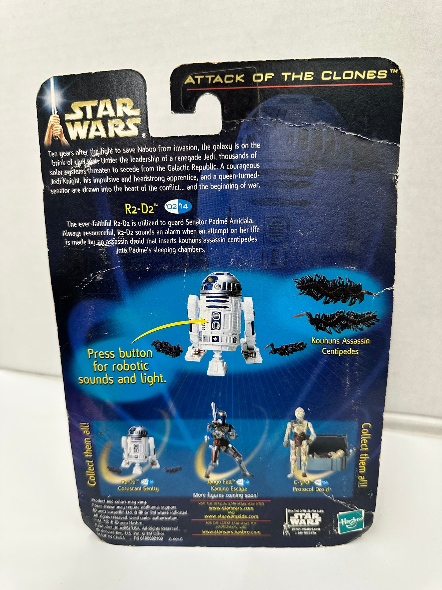 2002 Star Wars R2-D2 - Attack Of The Clones Action Figure New Sealed