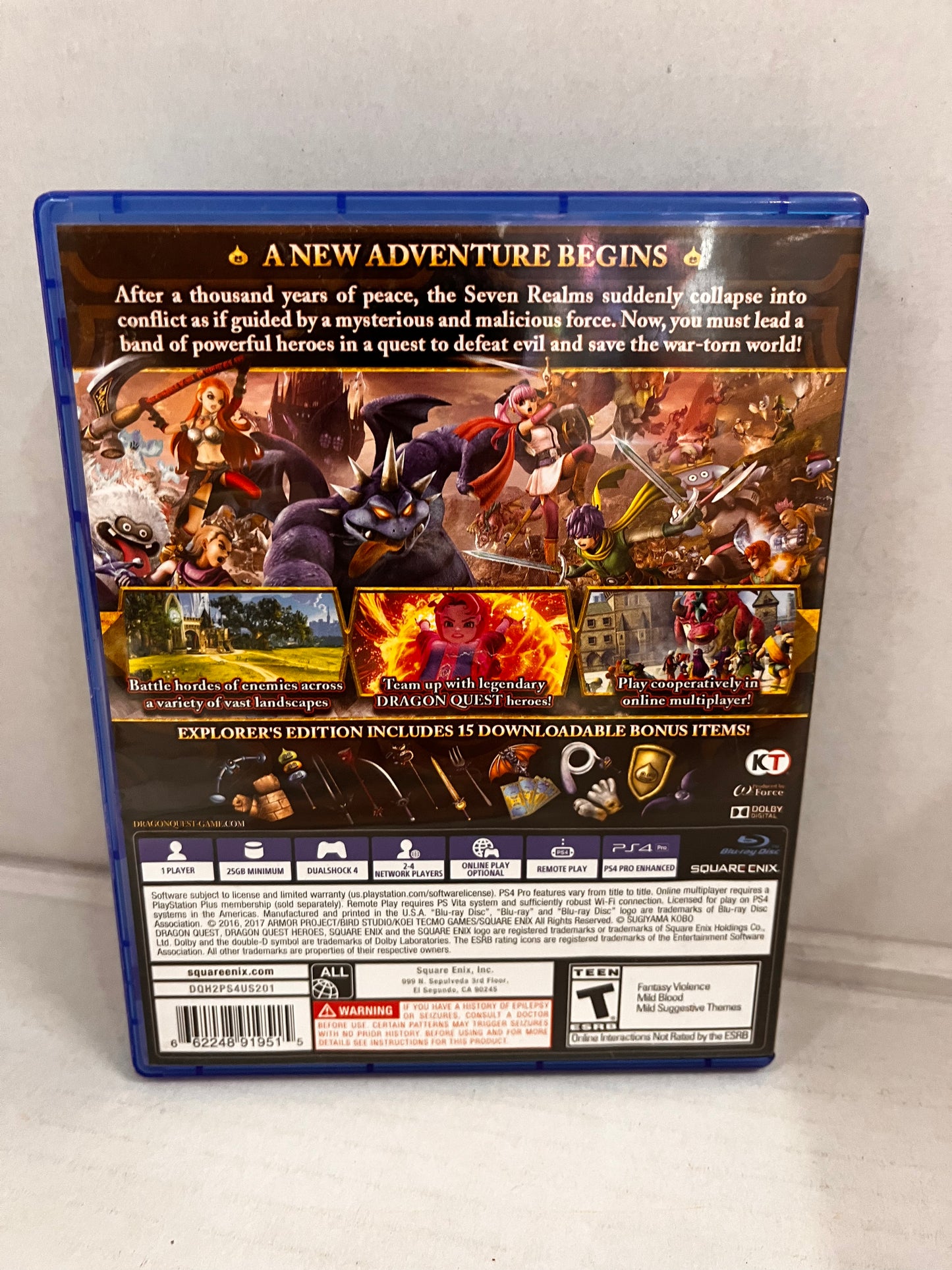 Dragon Quest Heroes Game PS4 CIB Untested
