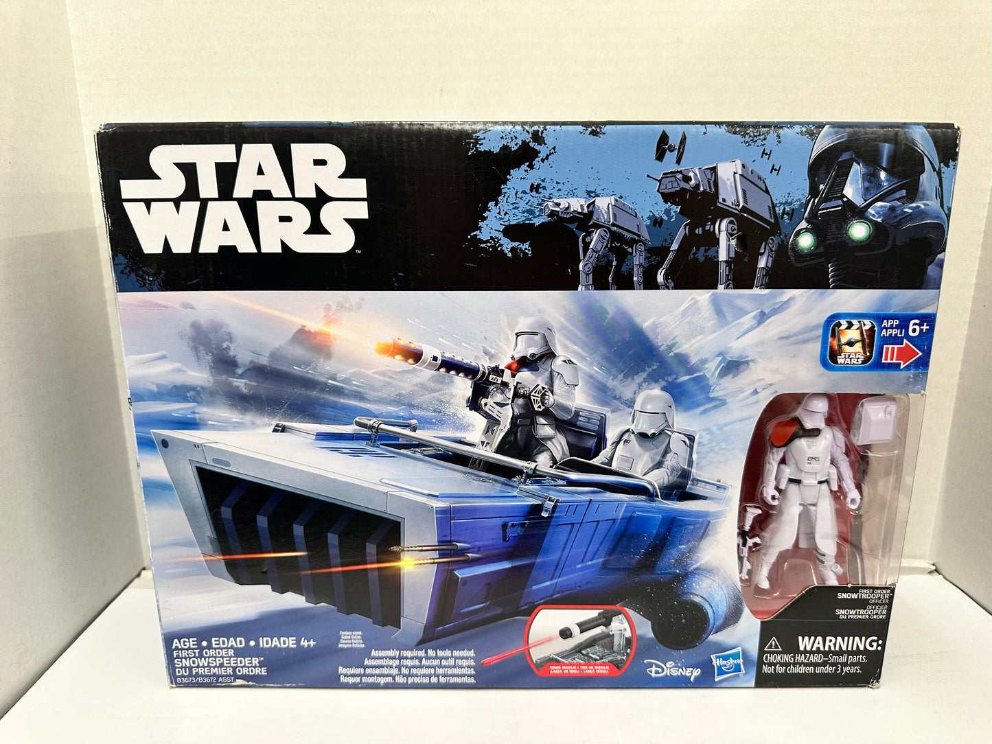 2015 Hasbro Star Wars First Order Snowtrooper Officer & Speeder 3.75" Figure Set