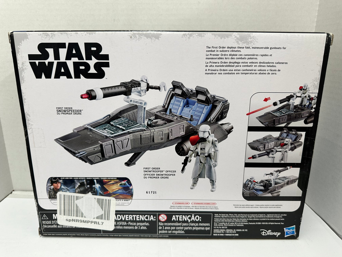 2015 Hasbro Star Wars First Order Snowtrooper Officer & Speeder 3.75" Figure Set