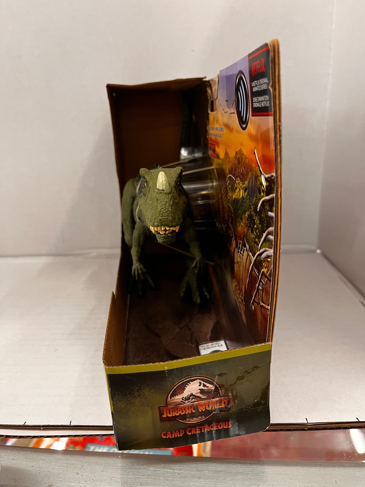 Jurassic World Camp Cretaceous Dino Escape ROAR ATTACK CERATOSAURUS GREEN MATTEL