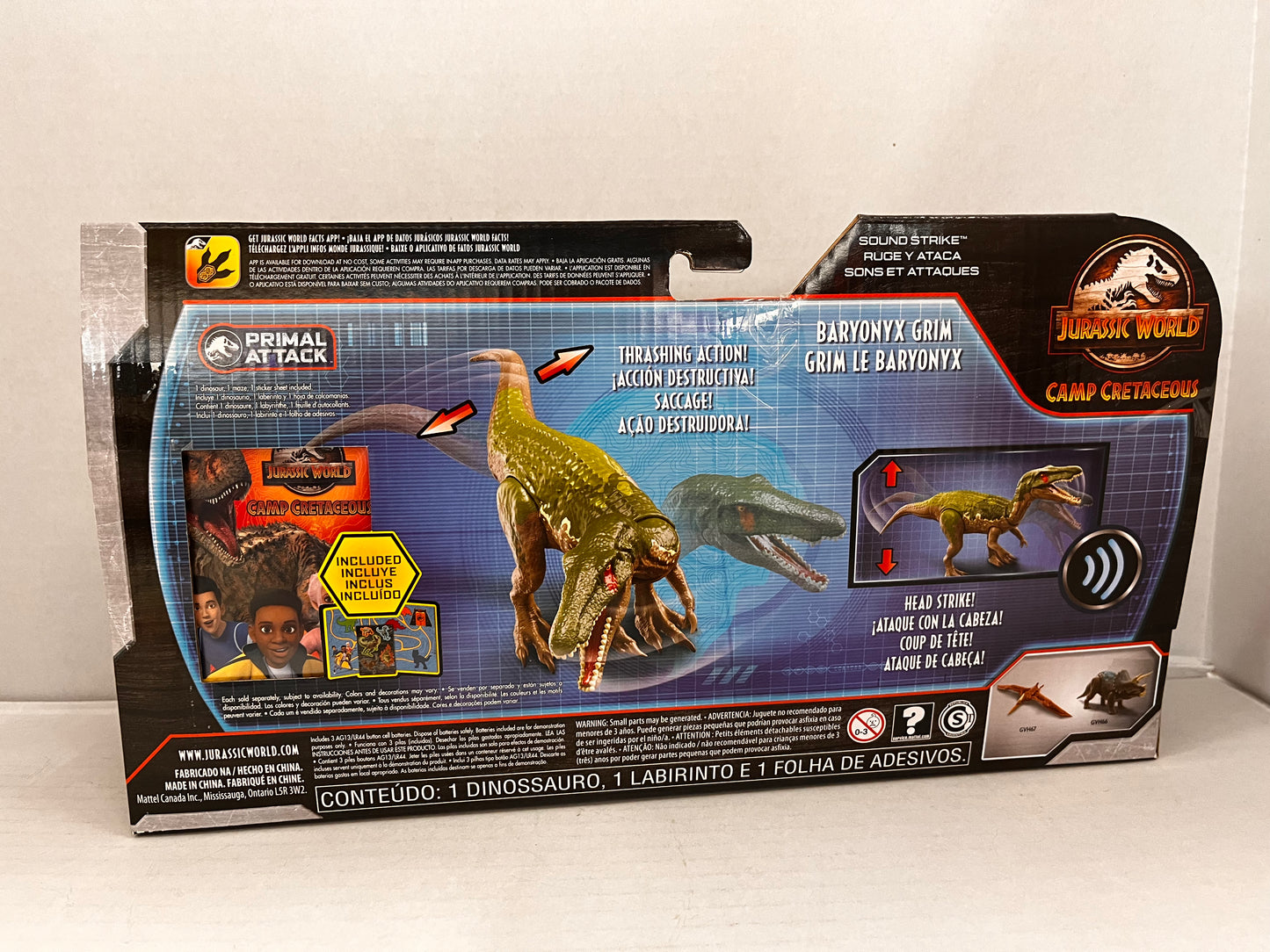 Jurassic World Sound Strike Baryonyx Grim Action Figure Camp Cretaceous