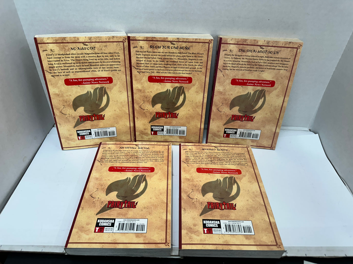 Lot of 5 Fairy Tail Manga Volumes 54-58 English Hiro Mashima Paperback