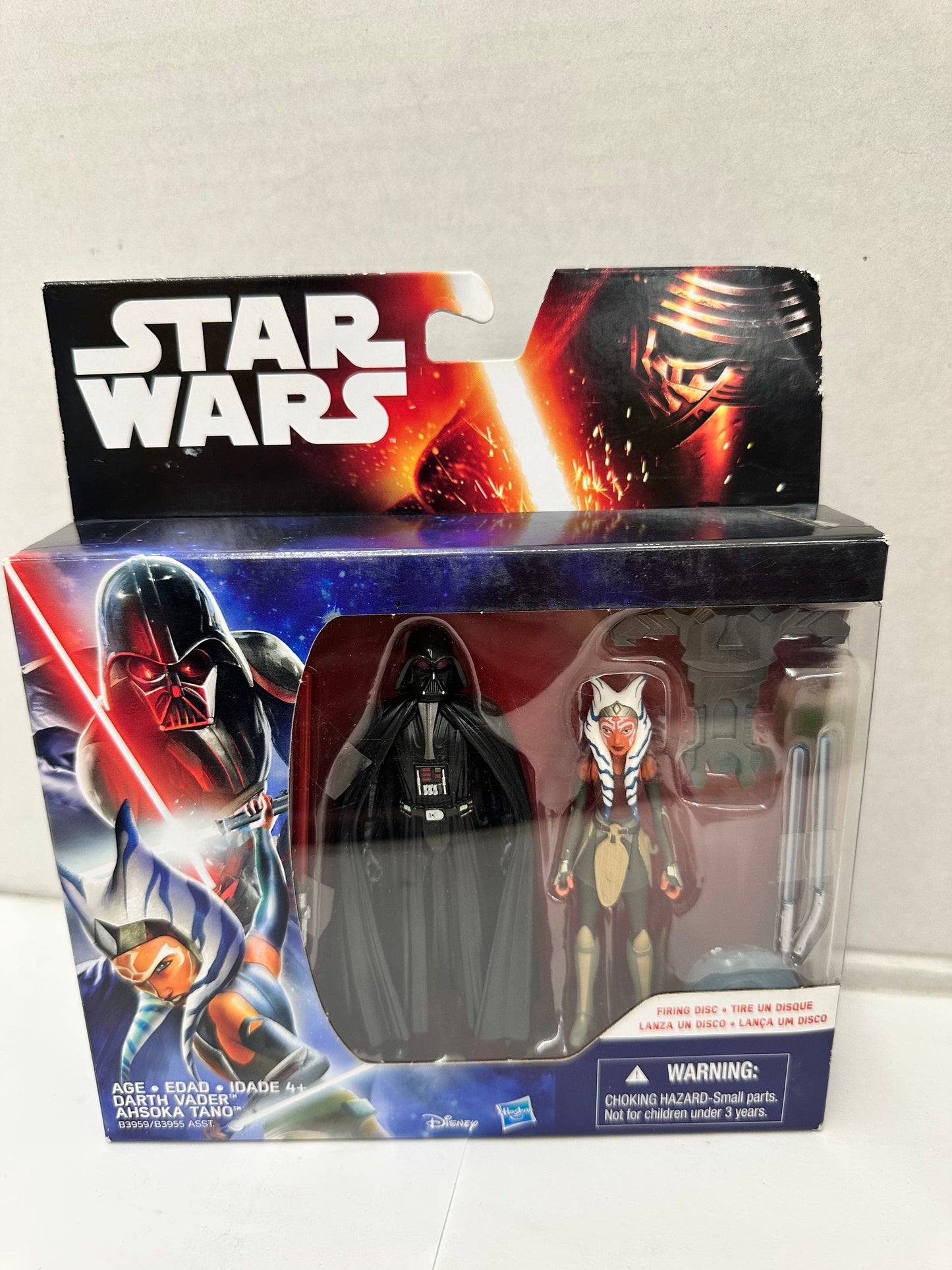 Star Wars Rebels Darth Vader & Ahsoka Tano Action Figures Hasbro Disney 2015