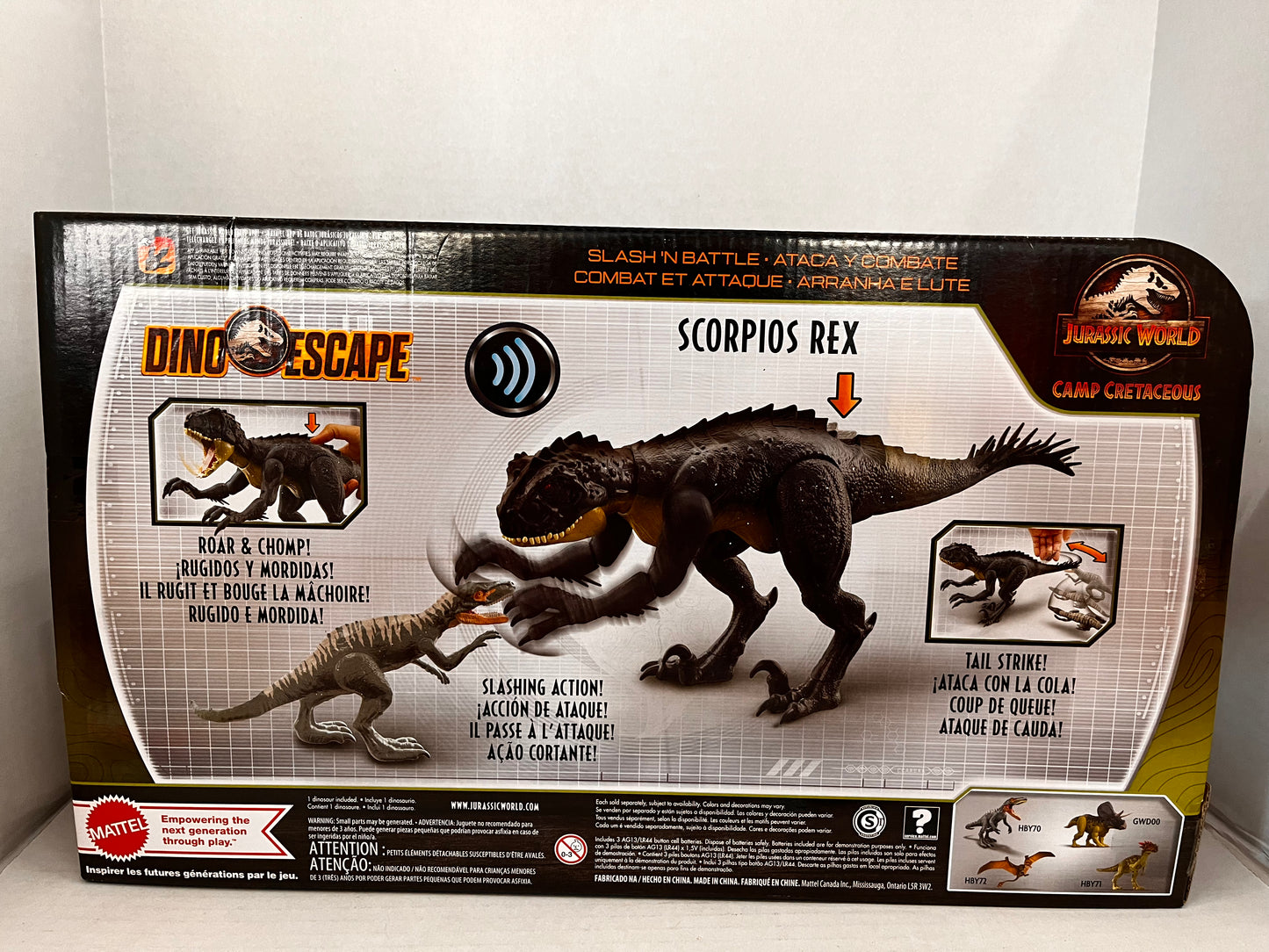 Mattel Jurassic World Camp Cretaceous Dino Escape SCORPIOS REX figure