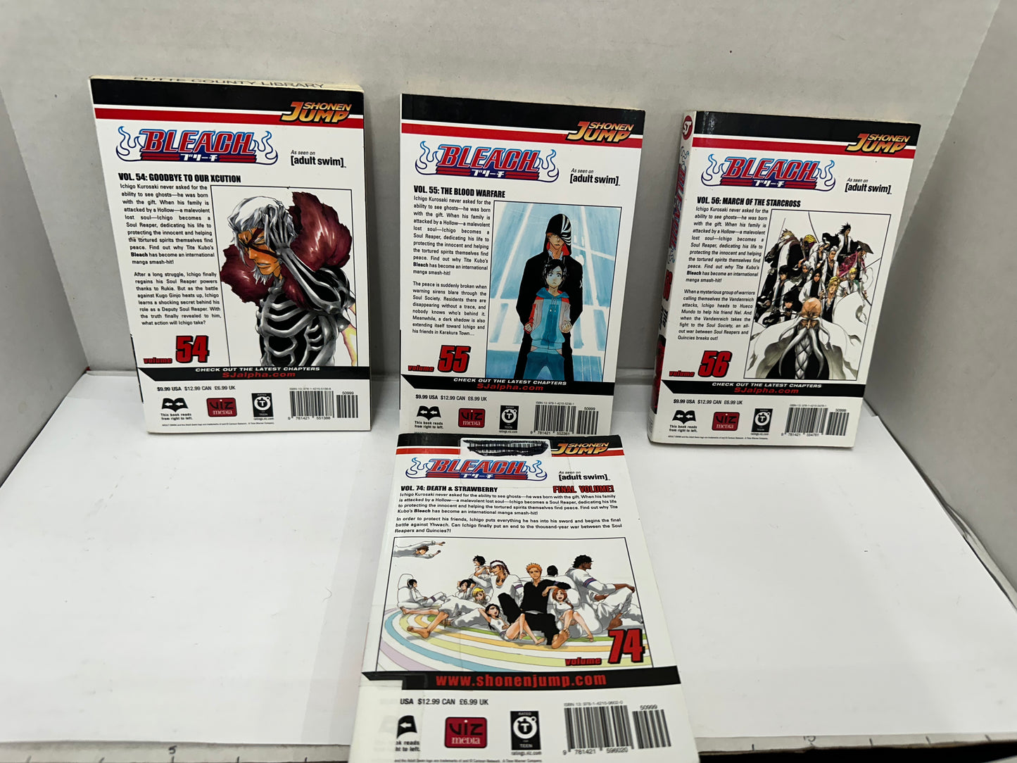 Bleach Volumes 3, 25, 26, 33, 41, 54-56, 74 Tite Kubo Manga - Lot Of 9