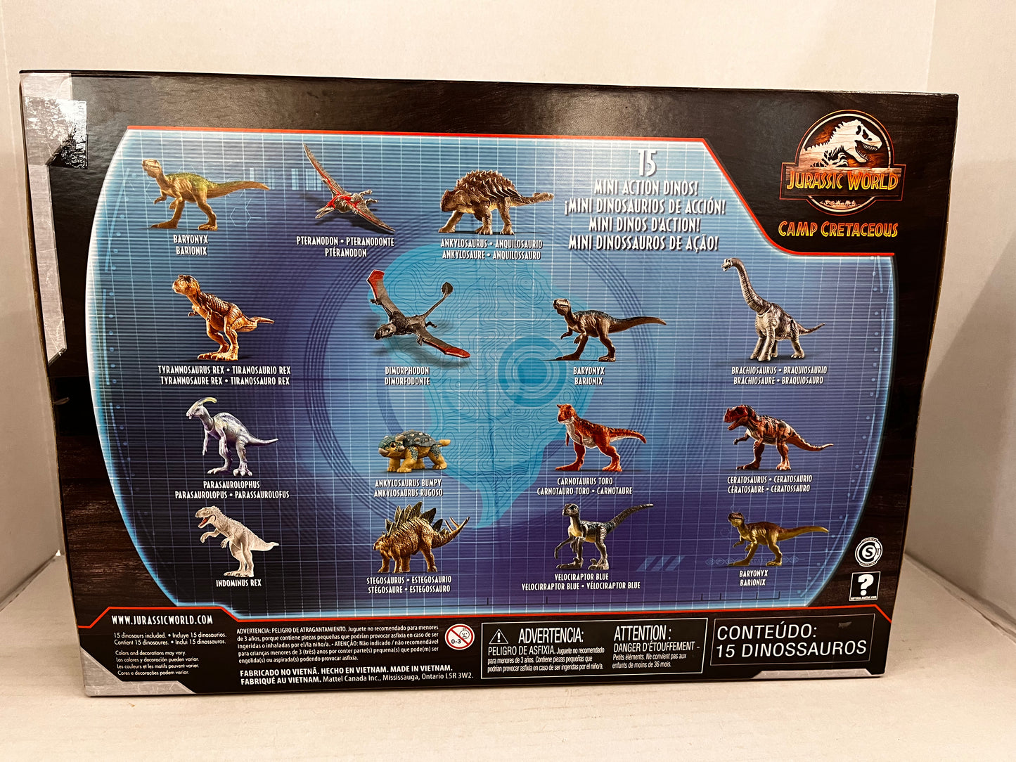Jurassic World Camp Cretaceous Dinosaurs: 15 Mini Action Dinosaurs - NIB
