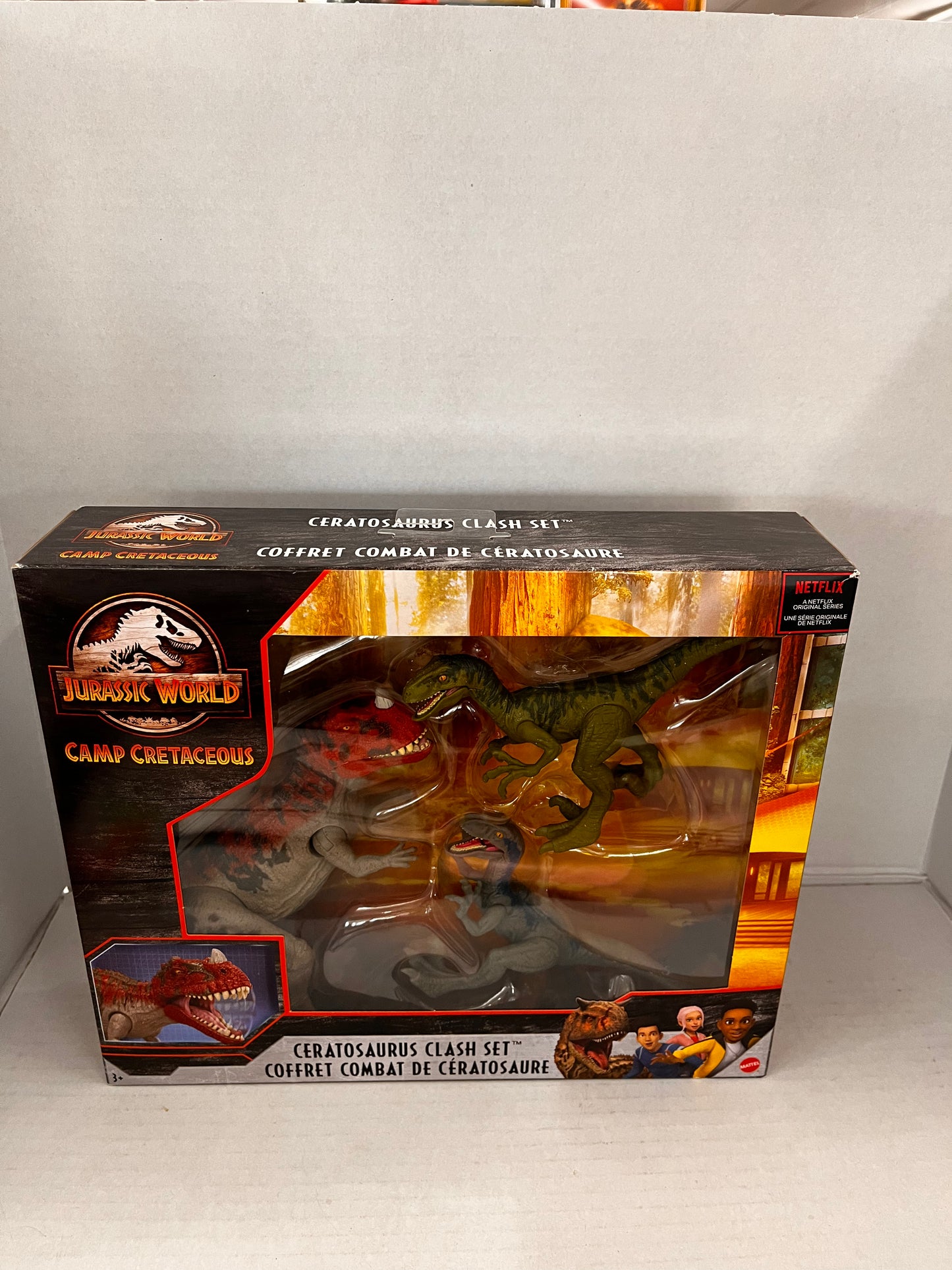 Mattel Jurassic World Camp Cretaceous Ceratosaurus Clash Set