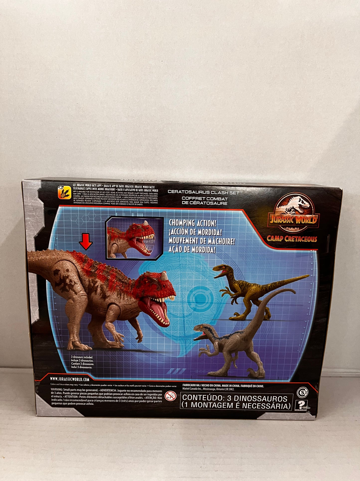 Mattel Jurassic World Camp Cretaceous Ceratosaurus Clash Set