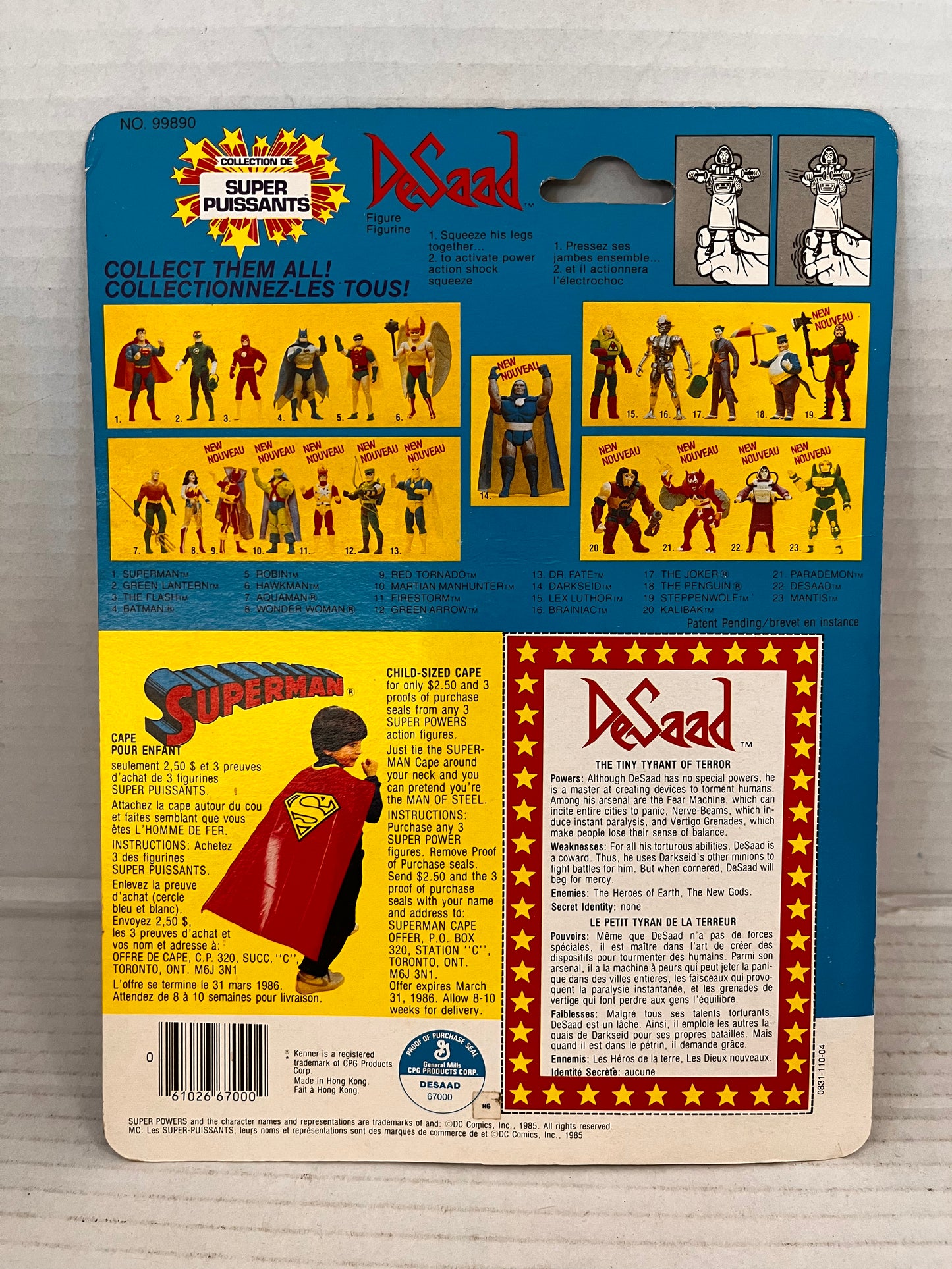 1985 Kenner DC Super Powers DESAAD