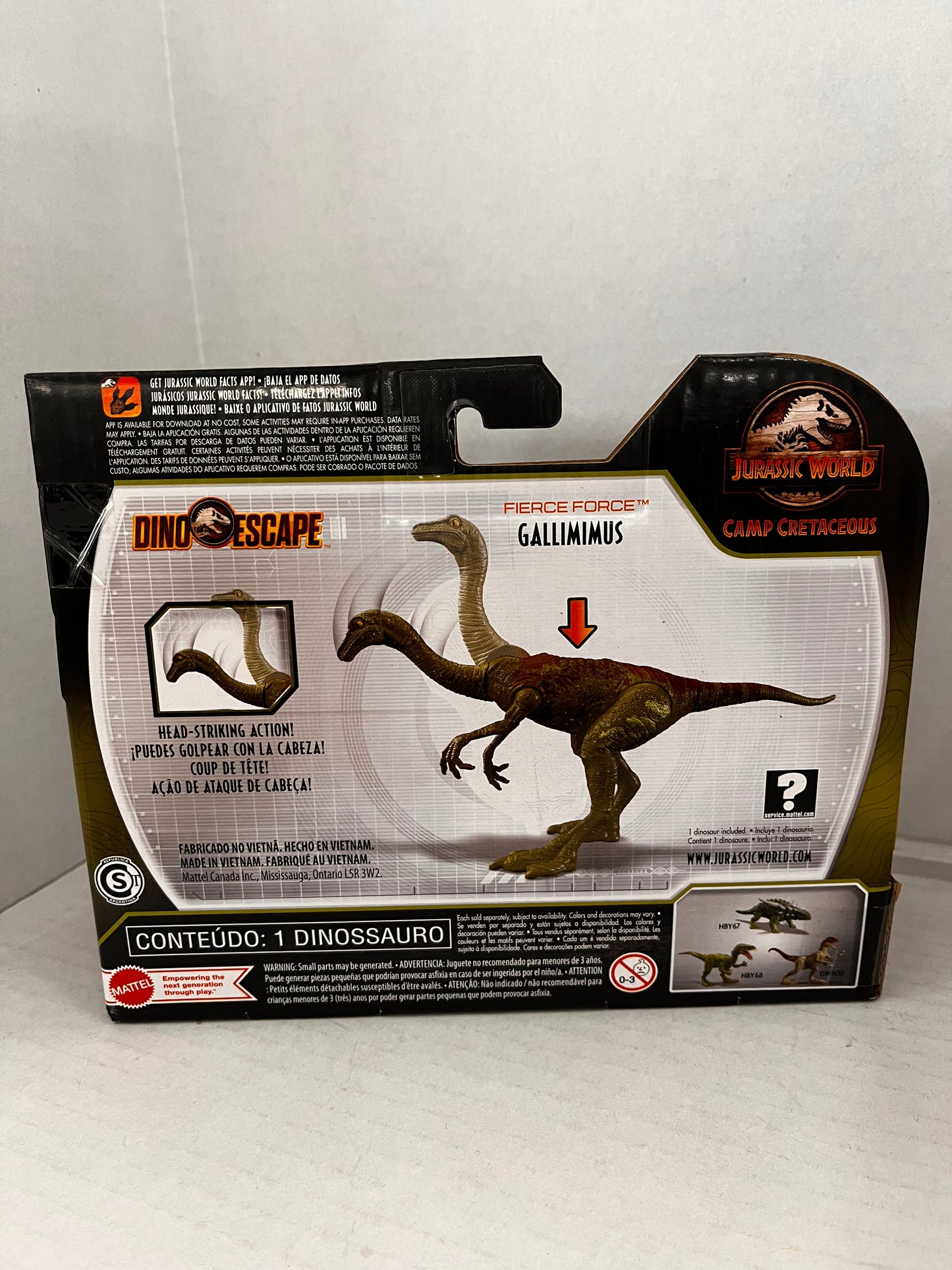 JURASSIC WORLD Gallimimus Dinosaur Camp Cretaceous Dino Escape Fierce Force
