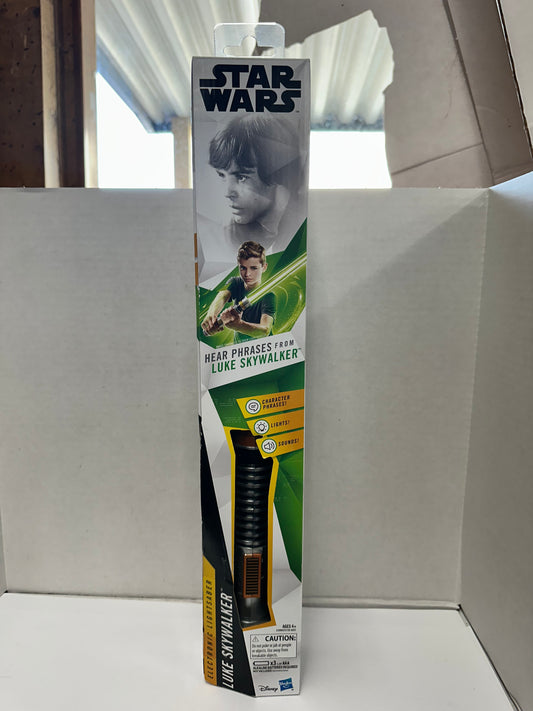 Star Wars Luke Skywalker Green Electronic Lightsaber Toy New Sealed Hasbro