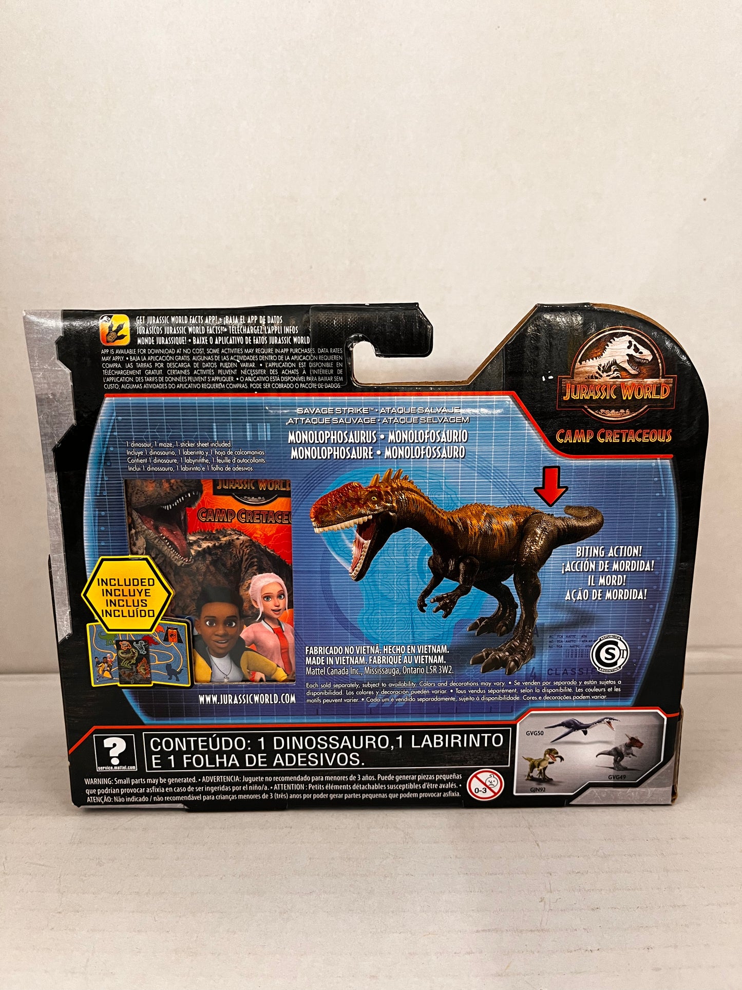 Jurassic Park World Monolophosaurus Strike Cretaceous Dinosaur Figure Toy