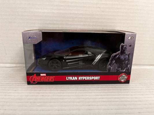 Jada 1:32 Marvel Avengers BLACK PANTHER Die Cast Car LYKAN HYPERSPORT New