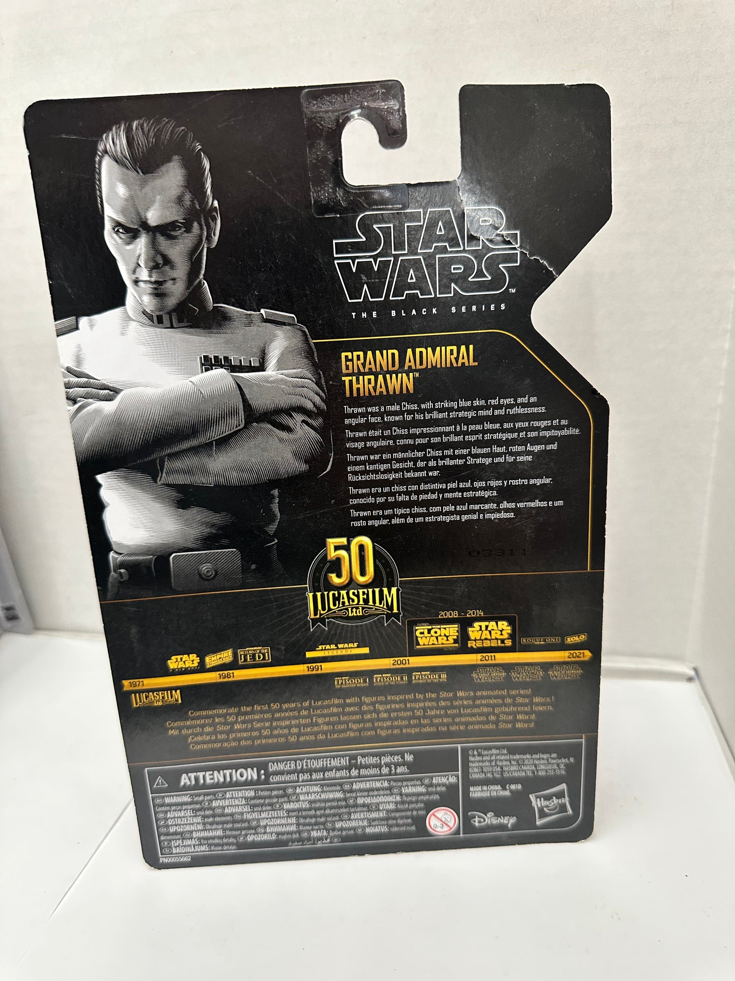 Star Wars Black Series Archive Grand Admiral Thrawn Figure Some Box Damage