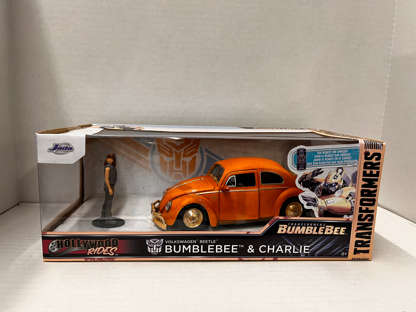 Jada Transformers 1971 Volkswagen Beetle Bumblebee Movie & Charlie Figure