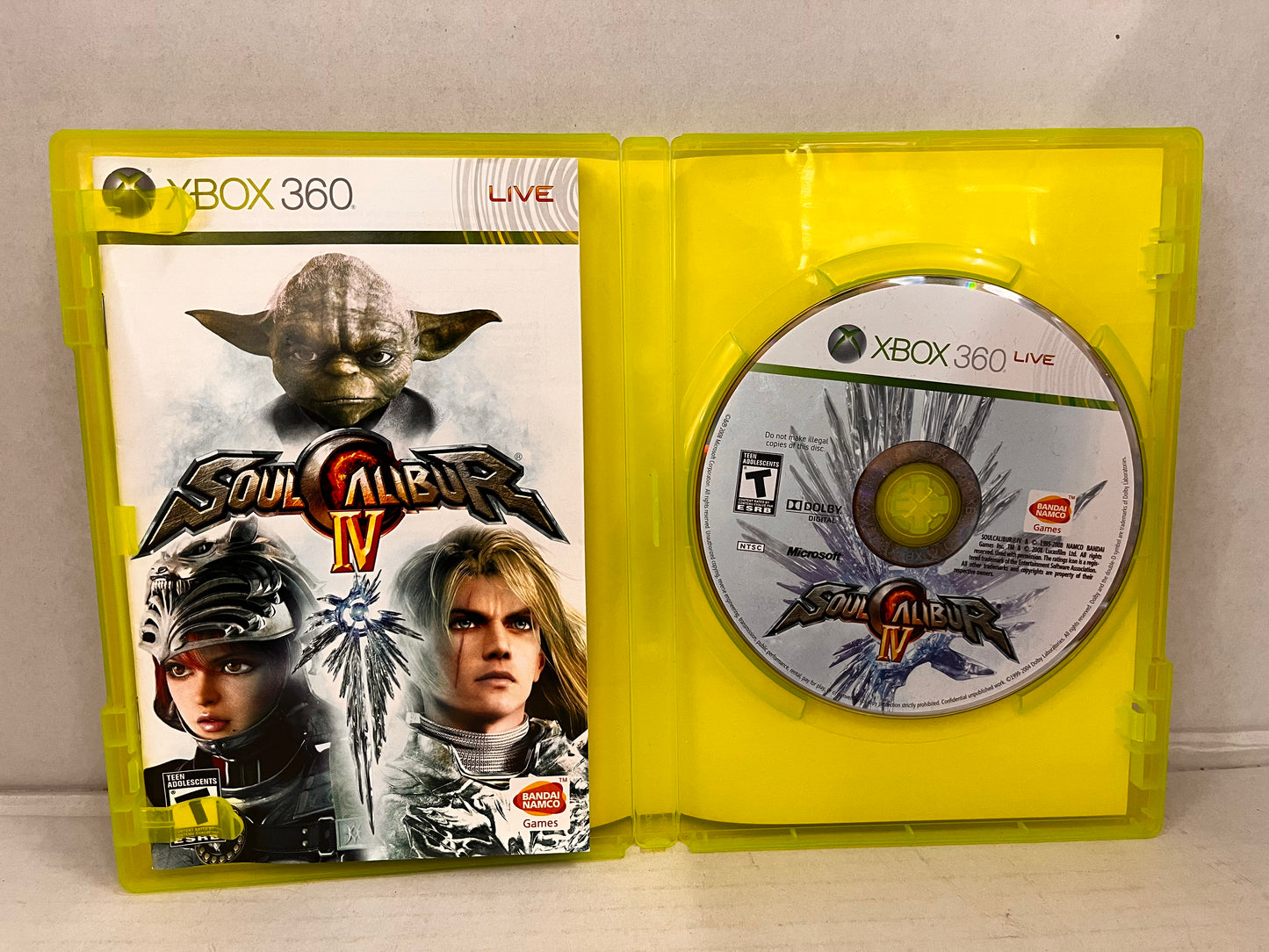 Soul Calibur IV 4 (Microsoft Xbox 360, 2008) XBOX360 Complete With Manual