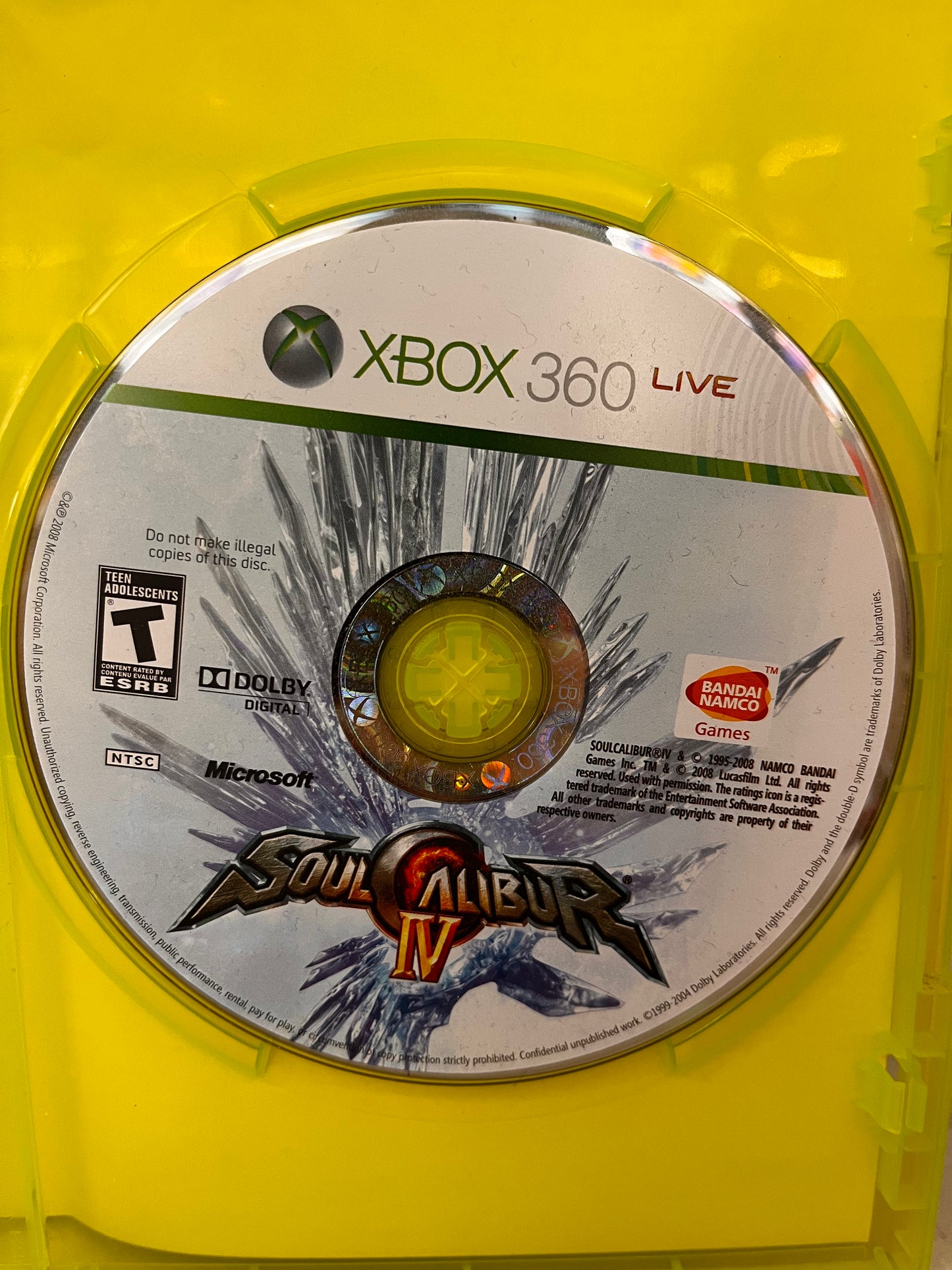 Soul Calibur IV 4 (Microsoft Xbox 360, 2008) XBOX360 Complete With Manual