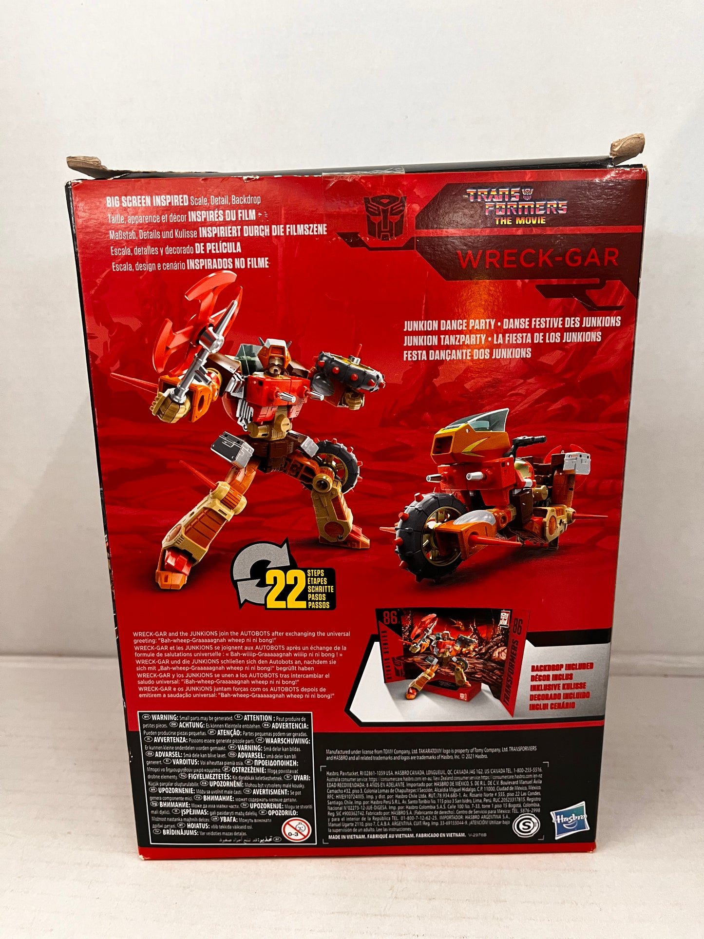 Transformers Studio Series 86-09 Wreck-Gar Voyager Class Figure Box Wear