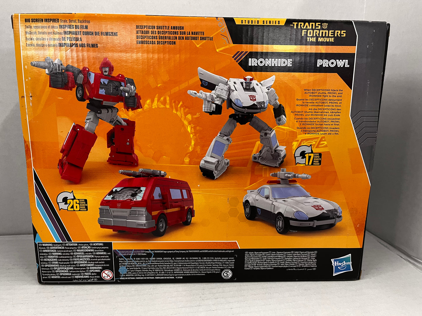 Transformers Studio Series 86 Movie 2pk Buzzworthy Bumblebee IRONHIDE & PROWL
