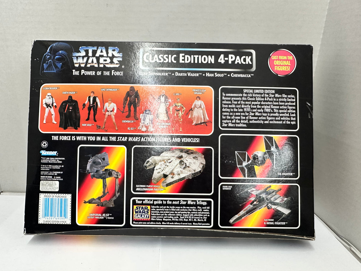 Vintage Star Wars Power of the Force CLASSIC EDITION 4-PACK Kenner 1995 NEW