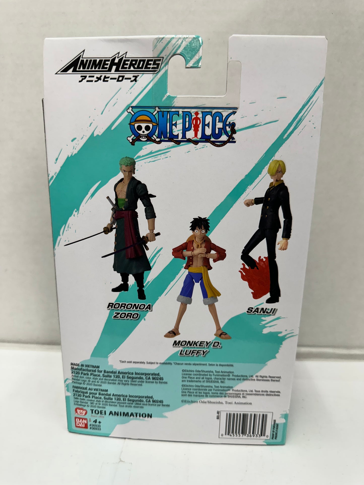 Bandai One Piece Anime Heroes Sanji 6” Action Figure