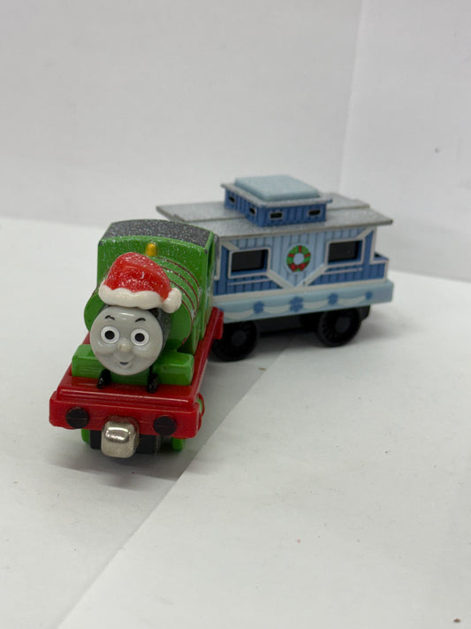 HOLIDAY ON SODOR THOMAS FRIENDS TRAIN TAKE Along N PLAY Diecast Percy & Caboose