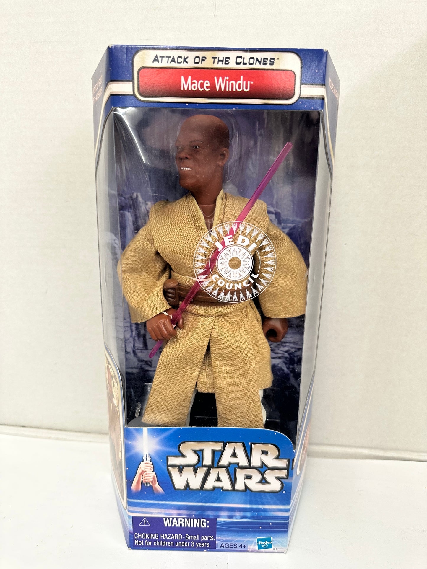 Star Wars Attack of the Clones MACE WINDU 12" action figure Jedi Council