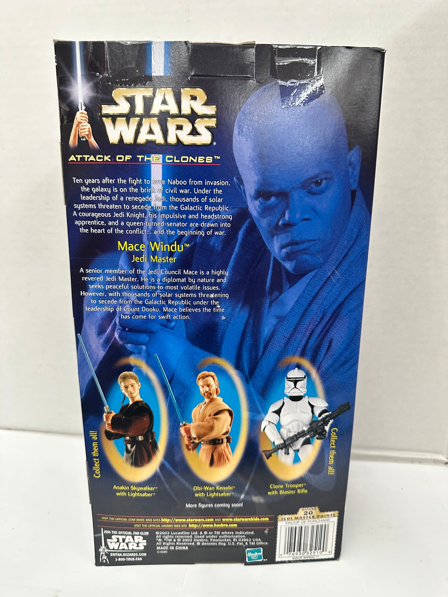 Star Wars Attack of the Clones MACE WINDU 12" action figure Jedi Council