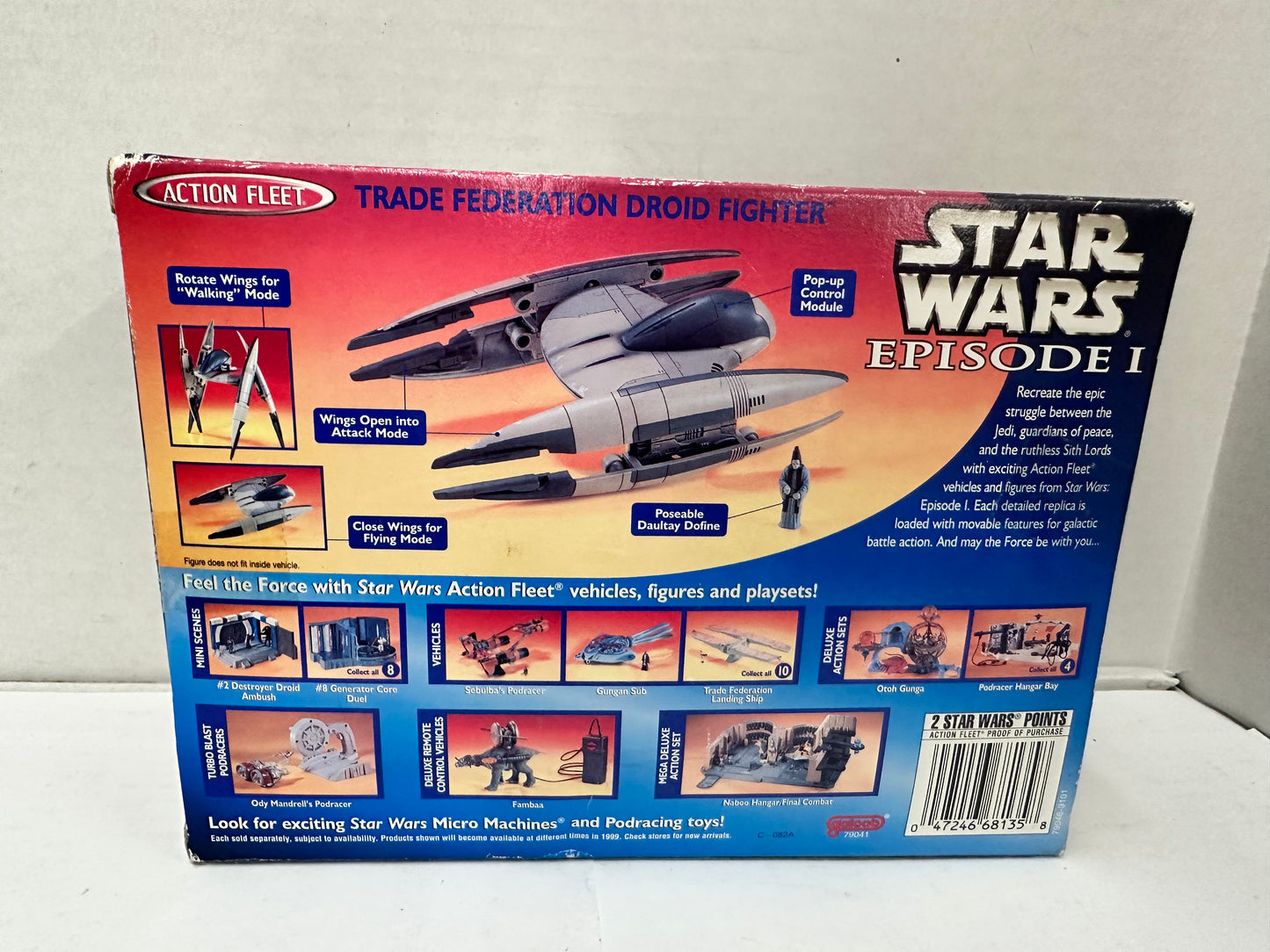 Hasbro Star Wars Episode 1 Action Fleet Trade Federation Droid Fighter