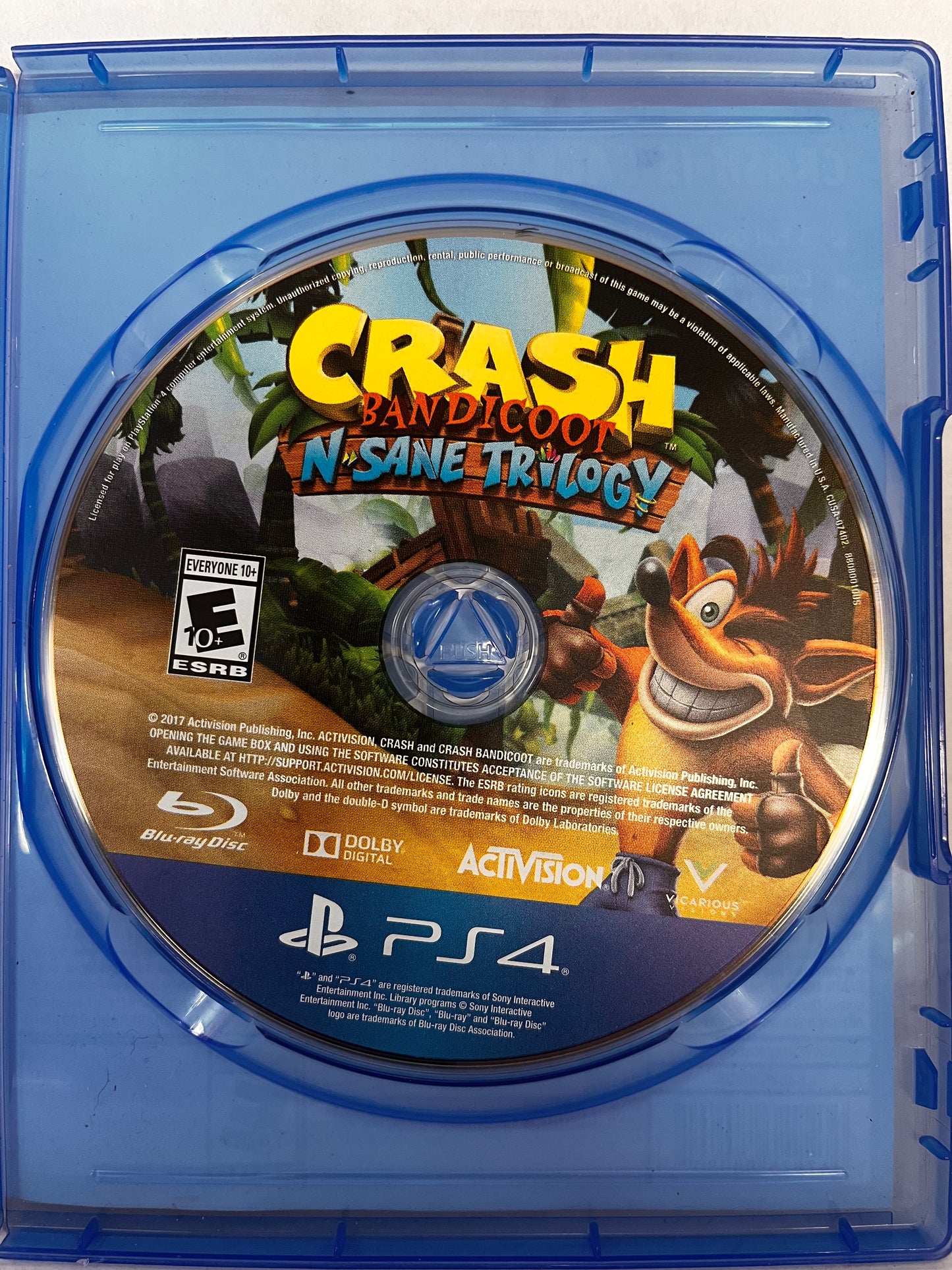 Crash Bandicoot N. Sane Trilogy (Sony PlayStation 4 PS4, 2017)