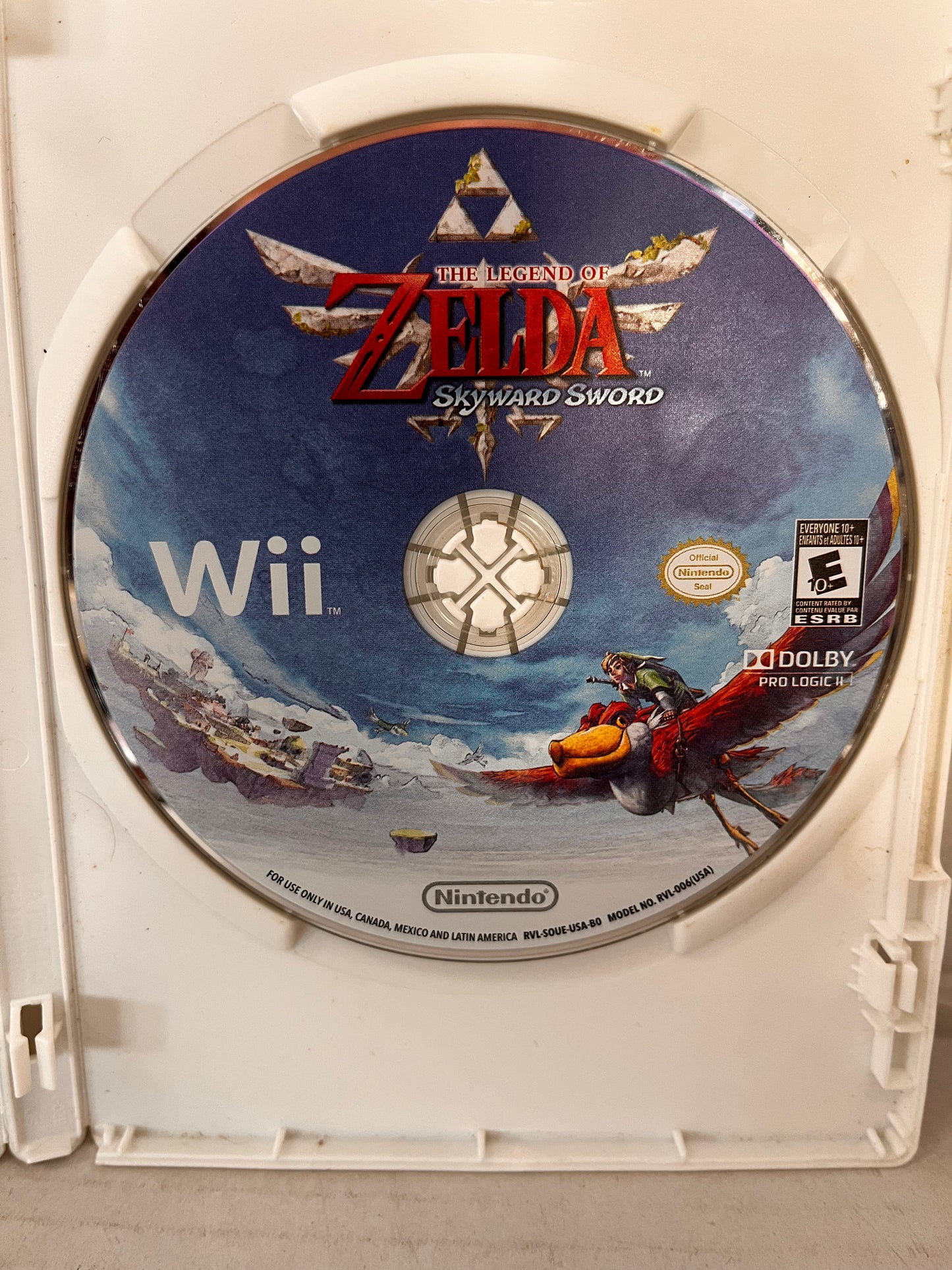Nintendo Wii 2011 the Legend of Zelda: Skyward Sword No Music CD