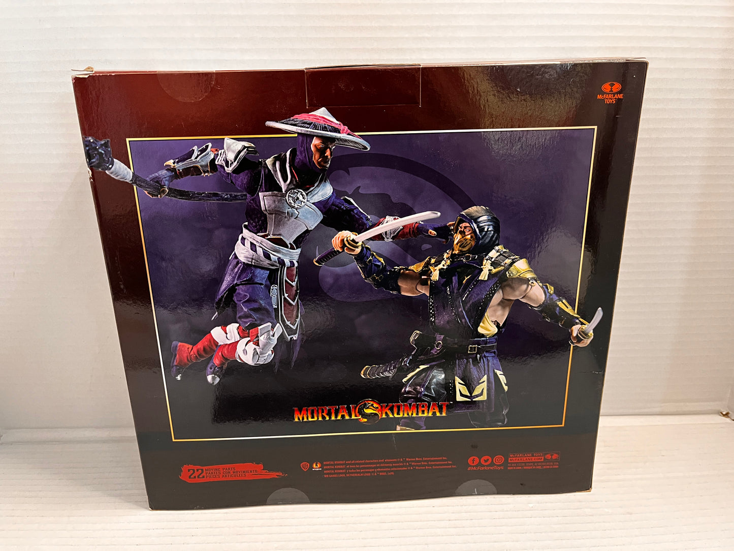 McFarlane Mortal Kombat Scorpion and Raiden 2 Pack 7" Action Figure Variant New