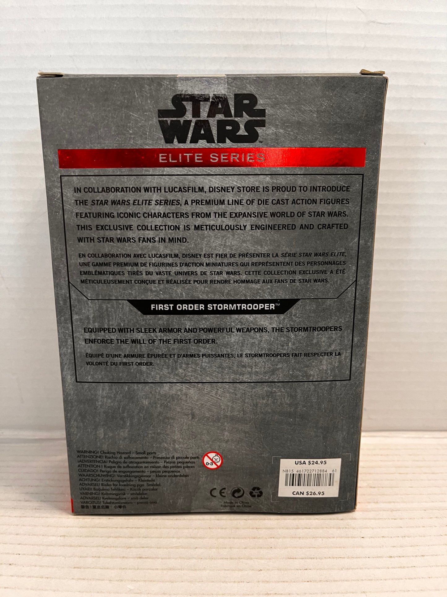 Elite Series Star Wars First Order Die Cast Stormtrooper Disney Store. #X741