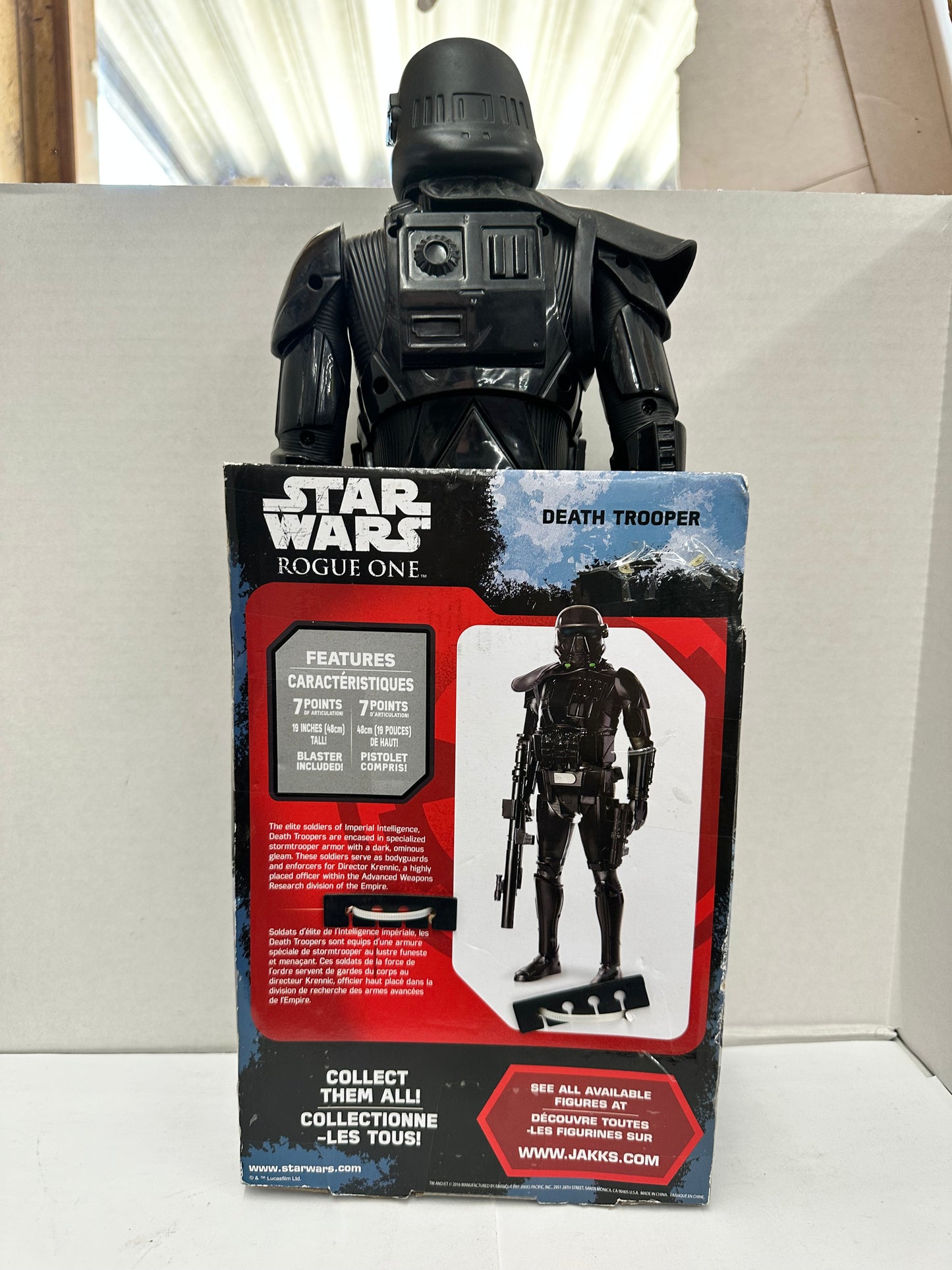 Jakks 2016 Star Wars 19" Rogue One Death Trooper Figure w Blaster & Rifle