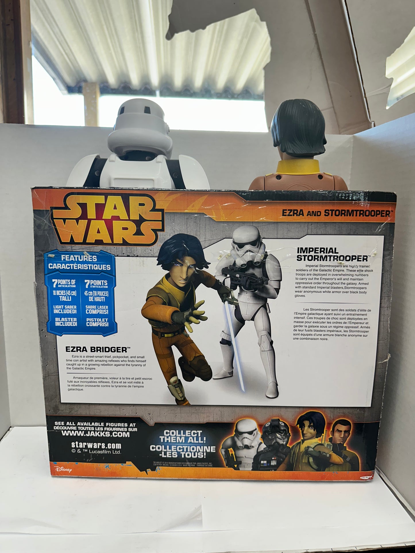 Star Wars Rebels Ezra Bridger & Stormtrooper Action Figure Set Box Damage