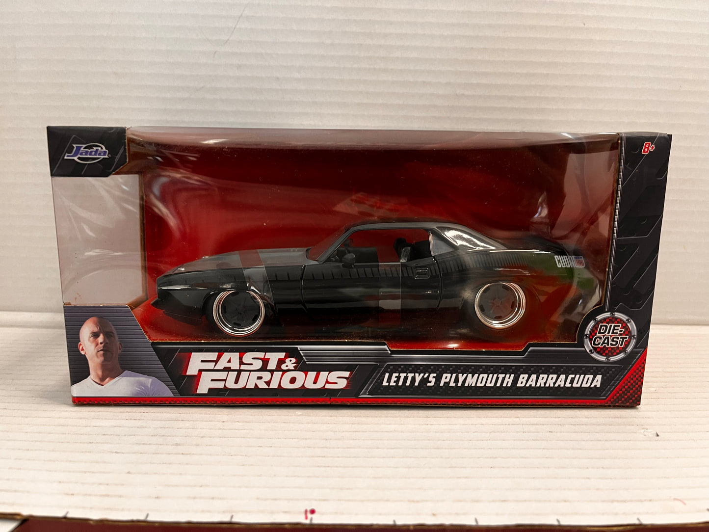 PLYMOUTH BARRACUDA LETTY'S BLACK FAST AND THE FURIOUS 1:24  Jada