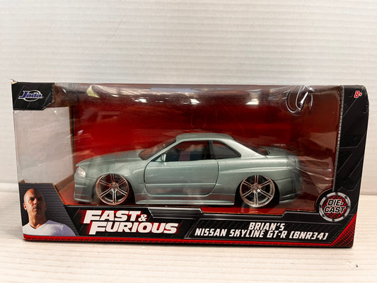 2023 Jada Fast & Furious: Brian's Nissan Skyline GT-R R34 (Turquoise) 1:24