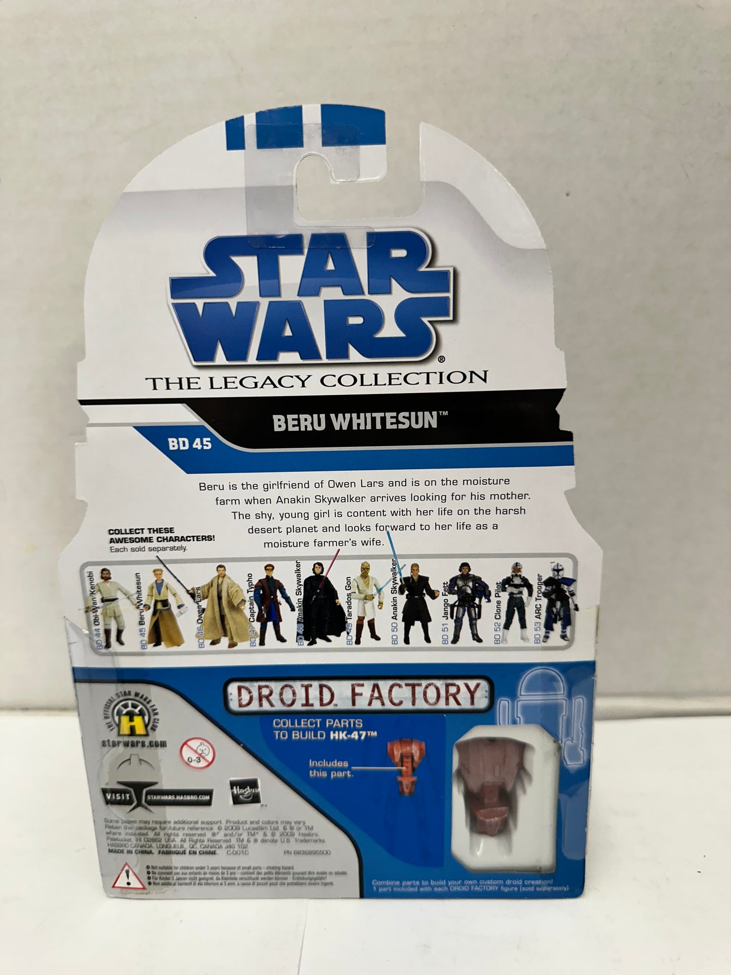 Star Wars The Legacy Collection: Beru Whitesun BD No. 45 Hasbro Sealed