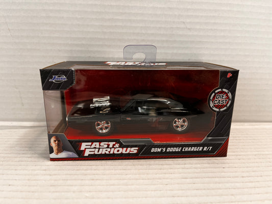 JADA METALS DIE CAST DOM'S DODGE CHARGER R/T  BLACK Fast & Furious 1:32  Red Pkg