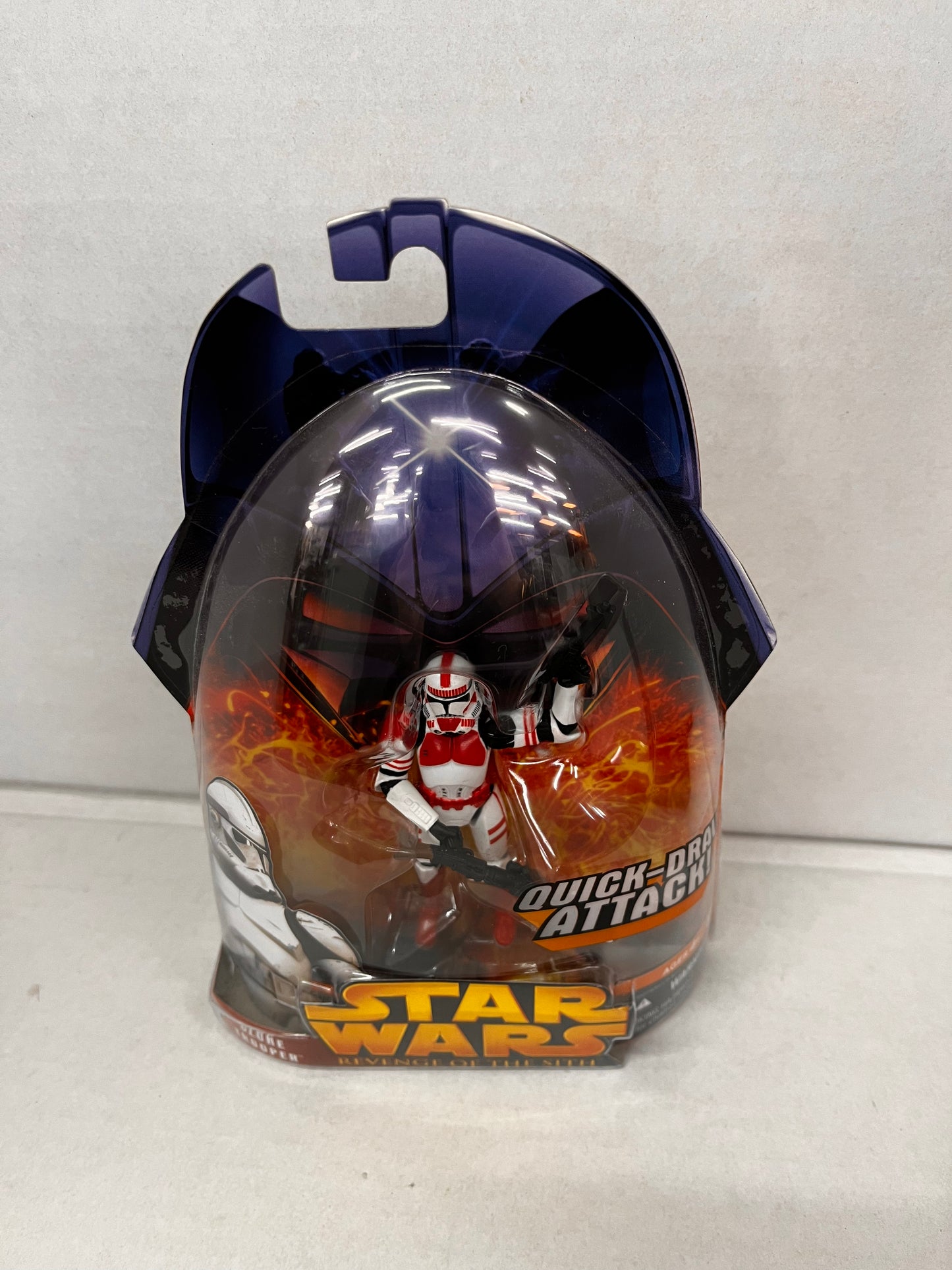 Star Wars 2005 Revenge of the Sith ROTS #06  Red Clone Trooper quick draw attack